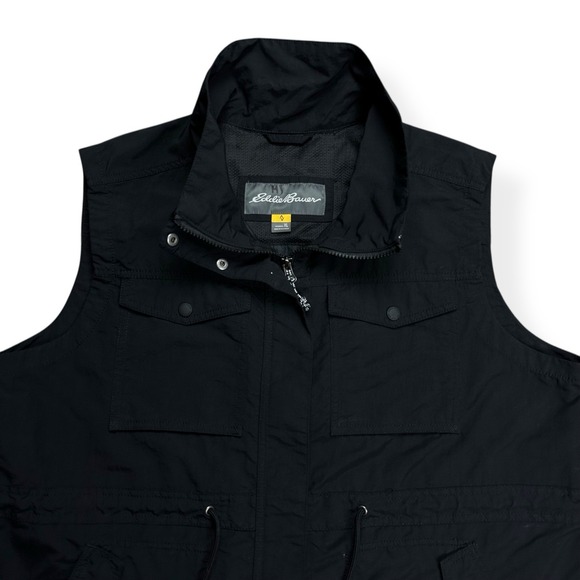 Eddie Bauer Travex Utility Vest Womens XL Black Cargo Pocket Outdoor Performance - Picture 4 of 13